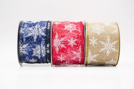 Festive Christmas Snowflake Wired Ribbon_KF9759.KF9760.KF9761.KF9752.KF9763.KF9764.KF9765.KF9766 (2)